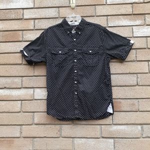 Polka dot I-link short sleeve button up